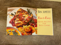 a* Set/2 Bon Appetit Cookbooks 1996 Tastes of the World and 2001 Fast & Easy