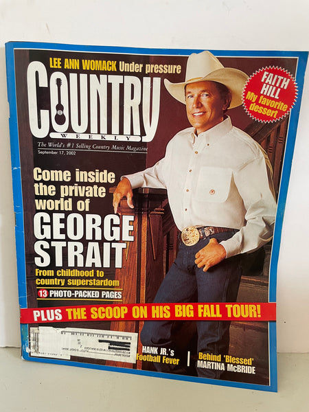 Vintage 2002 September 17 Country Weekly Magazine George Strait Cover