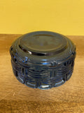 € Vintage Imperial Glass Cobalt Blue Basket Weave Pattern Set/7 Bowls Soup Salad Dessert