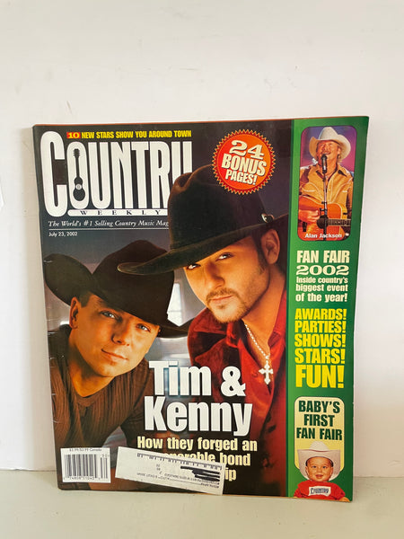 Vintage 2002 July 23 Country Weekly Magazine  Tim McGraw and Kenny Chesney Cover