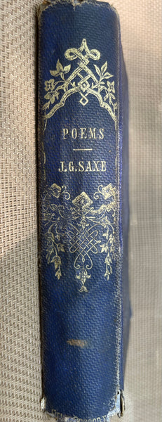€ Antique Book 1869 “Poems” by John G. Saxe Hardcover Thirty Sixth Edition