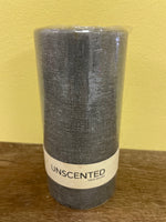 a** New 6” Pillar CANDLE Green Unscented by Linen & Things