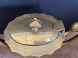 a** Vintage Brass 8” Coffee Tea Pot Hinged Lid