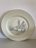 a** Vintage Decorative Plate Christian Church Warsaw Missouri Org. 1842 World Wide Art Studios