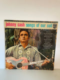 Vintage Lot/3 JOHNNY CASH Records LP Vinyl Album Songs of Our Soil, Walk the Line, Ring of Fire