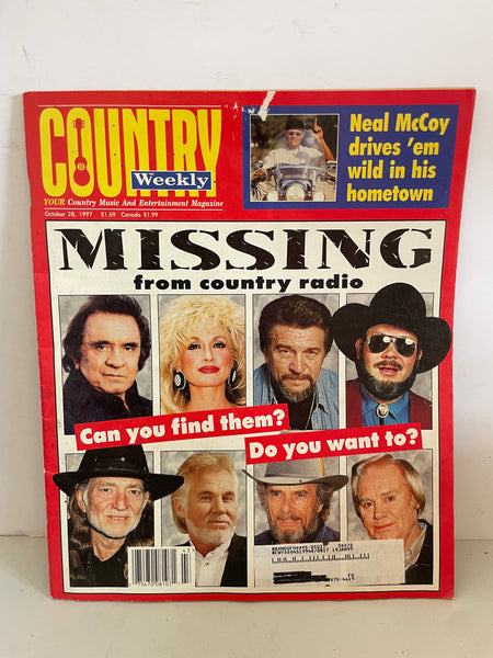 Vintage 1997 October 28 Country Weekly Magazine  Missing From Country Radio Cover Neal McCoy