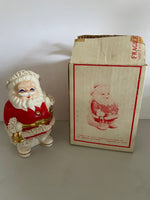 € Vintage WDW Wyatt Dunagan & Williams Santa Claus Bank Ceramic Gold Gilting w/ Box