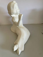 a* Vintage Plaster of Paris Figurine Disney Snow White Ready to Paint or Glaze 14.5” L