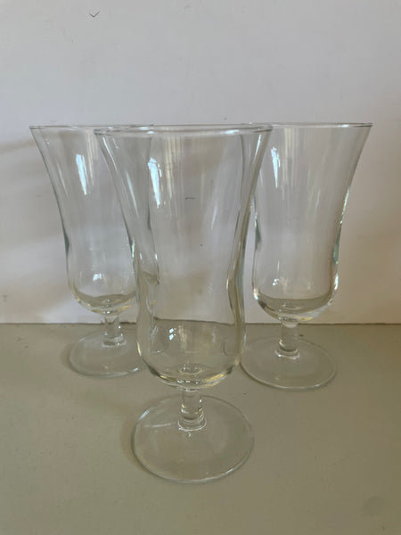 Vintage Set/3 Small Soda Fountain Parfait Glasses Clear 5.5” East Atlanta Pharmacy