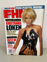 Miss FHM For Him Magazine January/February 2006 Kristanna Loken Poster Included