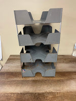 ~ Vintage Lot/11 Steel PEG Legs Parts for 4 Tier Stacking Legal Paper File Tray Organizer Desk