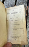 € Antique 1851 Mini Pocket New Testament Translated from Original Greek Leather Cover