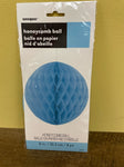 New Single Count 8” Tiffany Blue Paper Honeycomb Ball Hanging Decoration Party Supply by Unique Brand