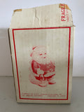 <€€ Vintage WDW Wyatt Dunagan & Williams Santa Claus Bank Ceramic Gold Gilting w/ Box