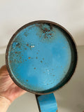 €* Vintage Rustic Blue Finger Trigger Pump Oil Can & Oiler Bendable Nozzle