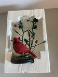 a** Vintage House of Lloyd Cardinal Bird Tea Light Holder Around The World Series