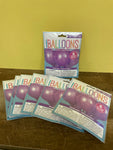 New 7 Bags of 8 (56) Helium Balloons by Unique Balloons 12x30.4cm Dusty Lavender Pearlized