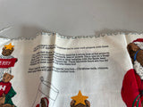 a** Vintage Cranston Jingle Bell Bear Appliques Christmas No-Sew Panels Crafting
