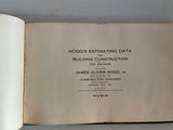 Vintage Hoggs Estimating Data on Building Construction Hardcover 1st Edition 1923