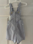 Vintage Infant 9-12 Month Boys Blue & White Stripe Romper Overalls Cotton