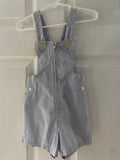 Vintage Infant 9-12 Month Boys Blue & White Stripe Romper Overalls Cotton