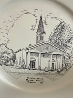 a** Vintage Decorative Plate Christian Church Warsaw Missouri Org. 1842 World Wide Art Studios