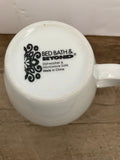 White & Black Bed Bath & Beyond Coffee Tea Cup Geometric Design