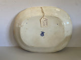 € Antique 75 Allertons Willow Blue Oval Serving Platter Scalloped England 11”