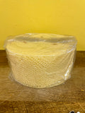 ~ New 6.75” Round 3 Wick CANDLE Gold Yellow Honeycomb Handcrafted #9199
