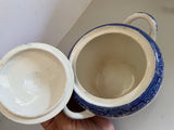€ Antique 75 Allertons Willow Blue Sugar Bowl and Creamer Set England Rare