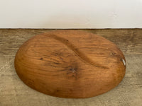 €¥ Vintage Rustic Divided Wood Serving Bowl 9” L Oval