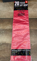 a** New Tissue Paper Red 20 sheets, 20” x 26” Sealed