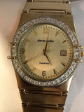 <€€ New Mens PIERRE CARDIN WATCH Collectible Limited Edition Gold Round Face NIB