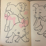 *Vintage 1964 BABY ANIMALS Coloring Books Softcover
