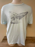 Vintage Mens Ocean Logo Light Blue TShirt Sz Large Cotton