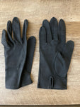 *Vintage 8” Womens Short Black Nylon Gloves