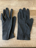 *Vintage 8” Womens Short Black Nylon Gloves