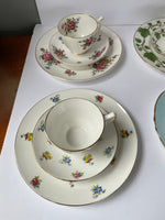 <€€ Vintage Crown Staffordshire Fine Bone China England 6 Boxed Sets of 3pc Heirloom Treasures