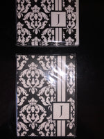 *New Black and White “J” Stationery 8 piece Notecards/Envelopes and 100 pages lined 5” x 7” Sheets Sealed