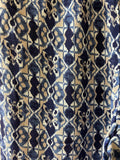 € Womens Juniors MAX STUDIO Blue & Tan Geometric Print Palazzo Wide Leg Pants Small