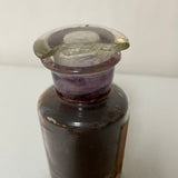 a** Vintage Badische Anilin & Soda Fabrik Oxamine Violet Lidded Glass Jar Germany