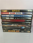 Lot/12 Military War Movie DVDs Iwo Jima Hamburger Hill Jarheads Gung Ho Basic