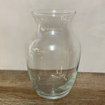 a** Flower VASE Round Edge & Base Medium Clear 7” Decor