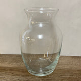 a** Flower VASE Round Edge & Base Medium Clear 7” Decor