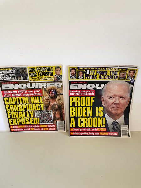 NEW Set/2 NATIONAL ENQUIRER Magazine January 10 & 17, 2022