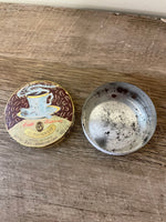 a** Vintage CAFE ESPRESSO Empty Coffee Flavor Candy Drops Round France Decorative Tin