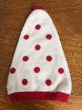 € Baby GAP Stocking Cap Hat Red Polka Dots on White Christmas Holiday