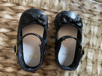 Set/2 Baby Infant Newborn Girl 0-3 Months Size 1 Black Soft Sole Crib Dress Shoes