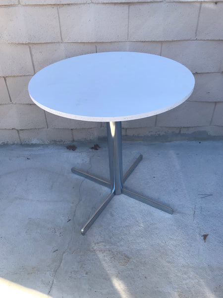*Round 28” Pub Table Silver Chrome Stand