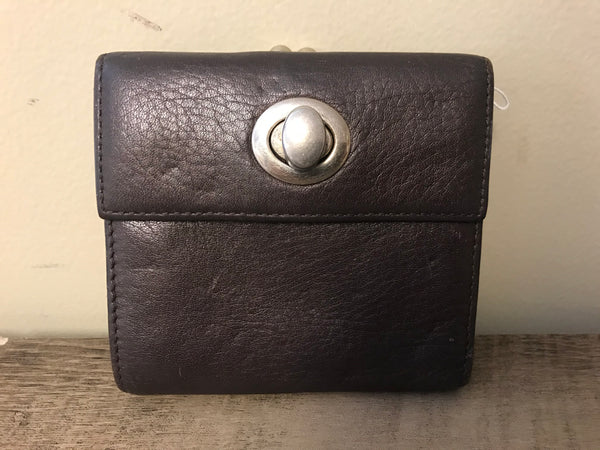*Vintage Brown Leather Wallet Change Purse